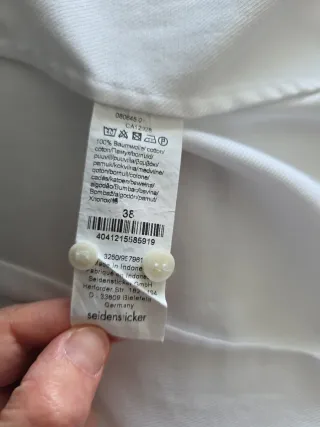 Camisa Seidensticker Hilo Diagonal T.38, m/ larga.