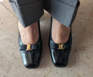 Zapatos Salón Charol Negro Talla 37