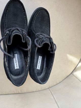 Zapatos Calvin Klein Negros Piel, 10cms.