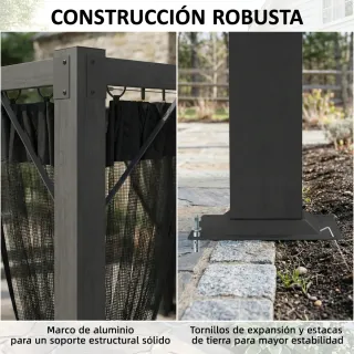Pérgola Jardín 3x4m Techo Retráctil