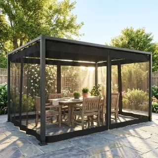 Pérgola Jardín 3x4m Techo Retráctil