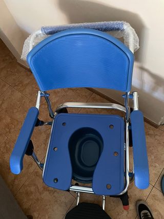 Silla ducha/wc geriátrica plegable