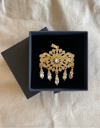 Aderezo fallera o huerana oro con cristales