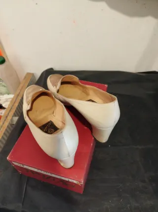 Scarpe Nide donna beige oro tacco