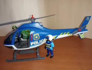 Playmobil-Helicóptero Policía Persecución 70569.
