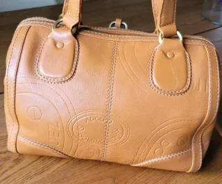 Bolso Vintage Adolfo Dominguez piel Marrón Natural