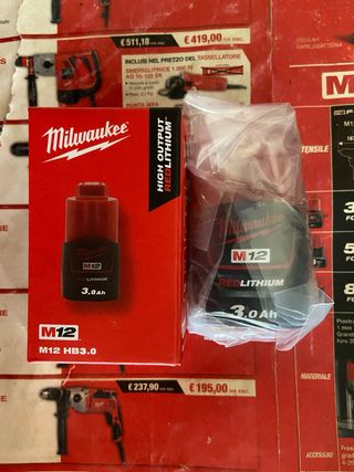 Batteria Milwaukee M12 REDLITHIUM 3.0Ah