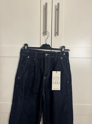 Pantalón baggy Stradivarius azul Talla XS