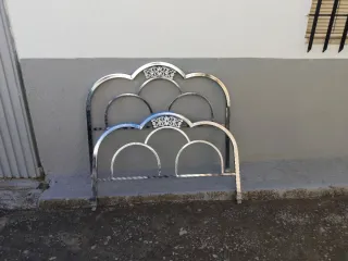 Cabecero y piecero de metal plateado