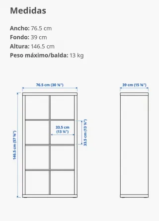 Estantería Ikea Blanca con Cestas Marrones