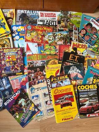 Lote de álbumes y cromos variados