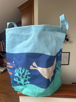 Saco para juguetes con diseño marino