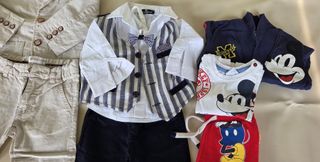 Completi bimbo 2 anni: 3 completi + 2 Mickey
