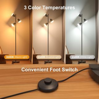 Lampada da Terra LED 36W Moderna Nera IE035