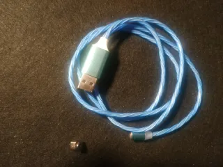 Cable USB-Micro USB Luz Azul