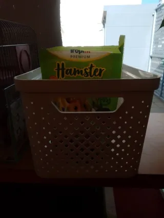 Jaula cristal hámster con accesorios