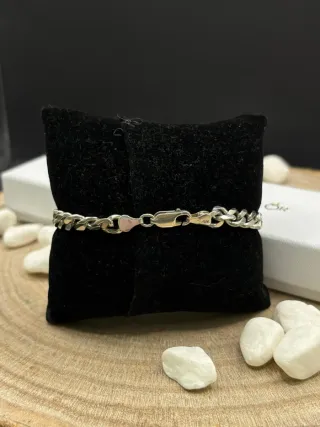 Pulsera esclava eslabones plata