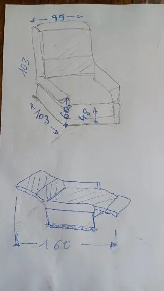 Sillón reclinable de piel