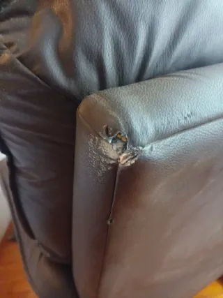 Sillón reclinable de piel