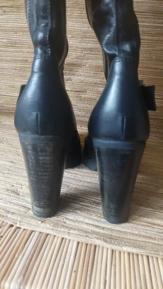 Botas altas de cuero Made in Italy
