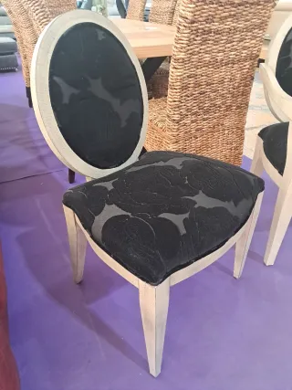 Sillas de Diseño Terciopelo Negro
