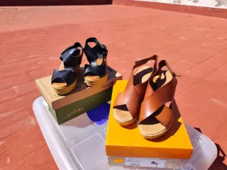 Sandalias Yokono Talla 36 Negro/Marrón