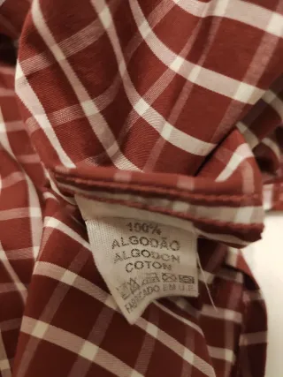 Camisa Carolina Herrera Hombre Cuadros Rojo/Blanco