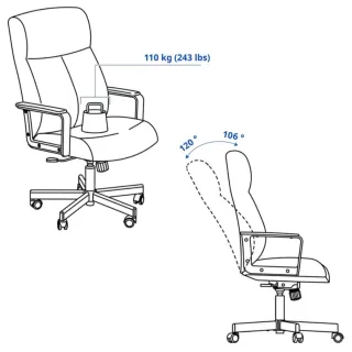 Silla de escritorio IKEA Murum beige