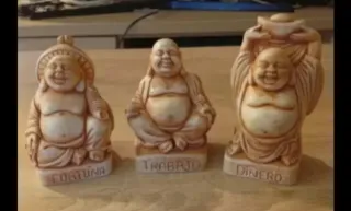 Lote 3 Budas de la Suerte Fortuna Trabajo Dinero