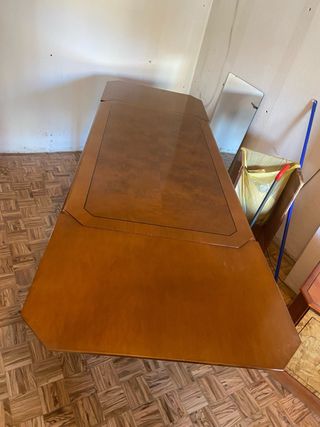 Mesa de comedor de madera plegable