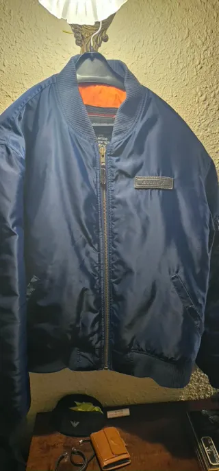Chaqueta Aviator AVIREX G-1 Talla L Negra Naranja