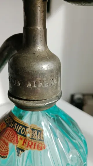 Antiguo Sifón de Capellades. Azul Turquesa.