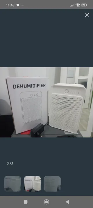 Deshumidificador Eléctrico Compacto Blanco