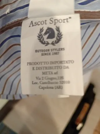 Camicia uomo Ascot Sport righe blu marroni