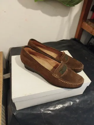 Mocassini donna Caval marrone scamosciato