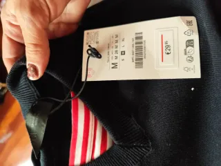 Jersey negro efecto camisa talla única