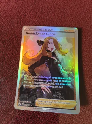 Carta Pokémon Entrenador Ambición de Cintia