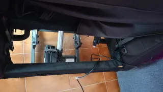 Sillón masaje, reclinable, calor con dos mandos.