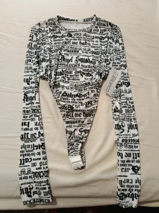 Body Blanco Manga Larga Talla S/M