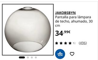 Pantallas de cristal para lámpara