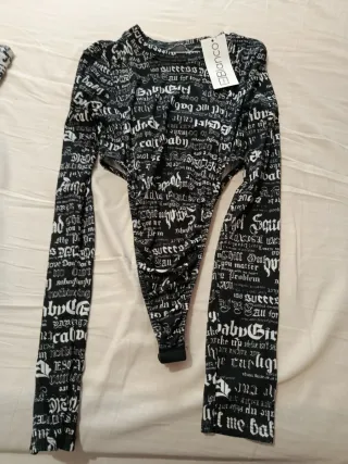 Body Negro manga larga S/M