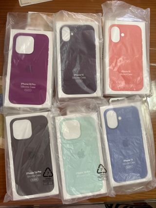 Pack 6 Fundas iPhone 16/16 Pro Silicona