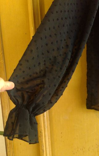 Blusa Zara organza volantes