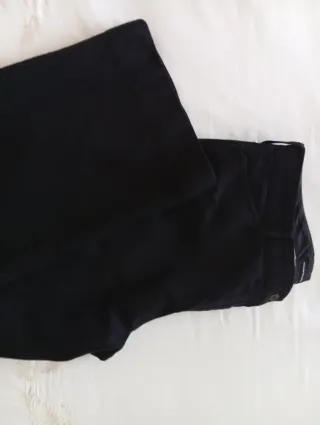 Pantalón Massimo Dutti T42/32 pata 25cm negro