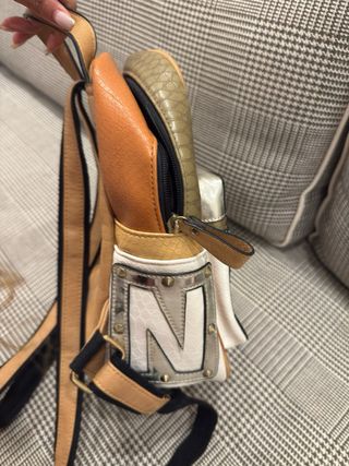 Zaino Moschino vintage Arancione e Argento