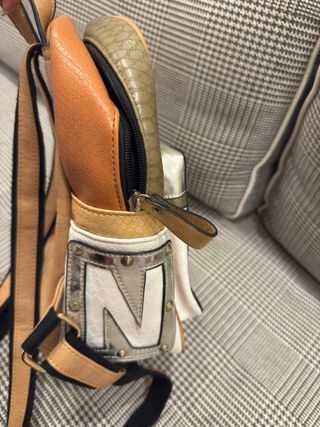 Zaino Moschino vintage Arancione e Argento