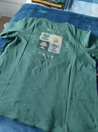 Camiseta Billabong XL Verde Estampada