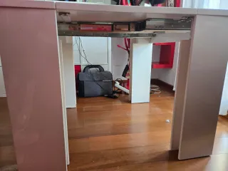 Mesa comedor extensible varios tamaños  blanca