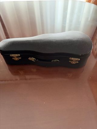 Violín miniatura con caja decoración artesanal