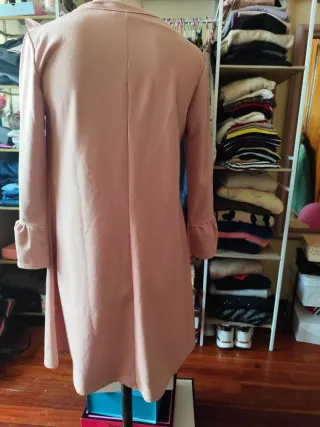 Vestido rosa con volante talla única